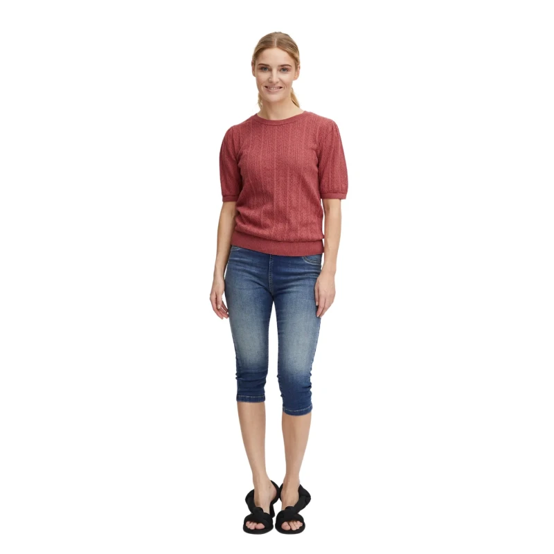 Image of b.Young Womens short sleeve sweater b.young Olivette Rouge Female XS