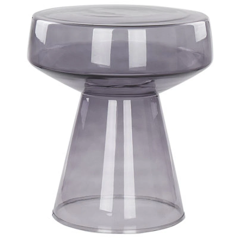 Image of Beliani Side Table Laguna Glass Grey