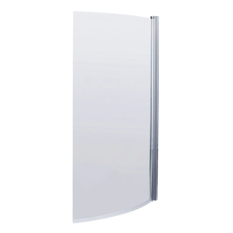 Image of Balterley Curved 6mm Toughened Safety Glass Reversible B Bath Screen Chrome Silver unisex