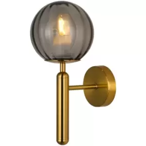 Image of Netlighting Ravena Modern 1 Light Wall Lamp, E27 LED - ITLWL-2324-1 Bro+Sg