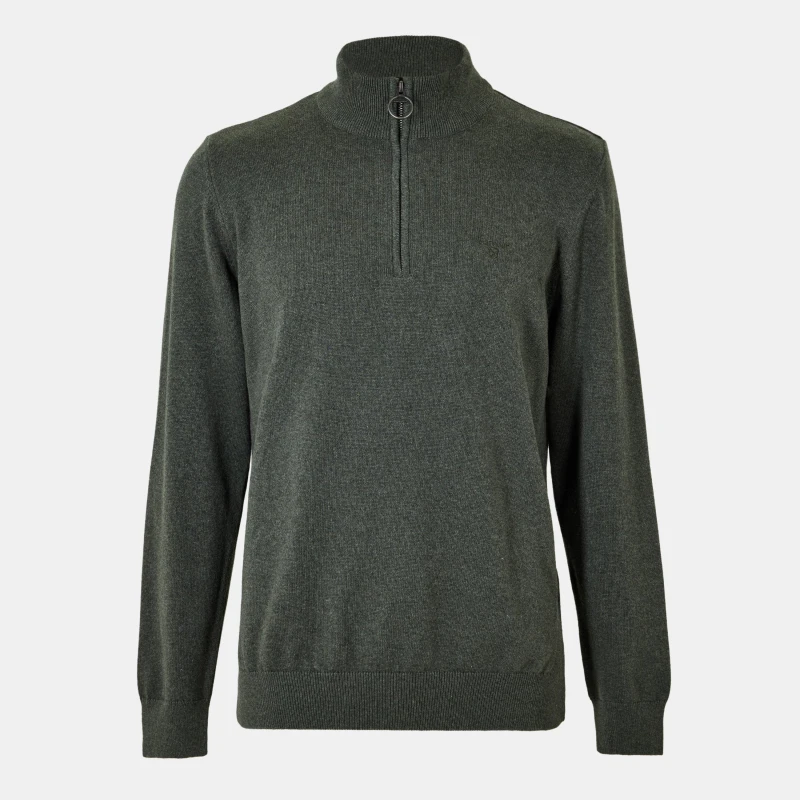 Image of Barbour Cotton Half-Zip Jumper - Green Green 2XL