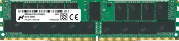 Image of Micron Micron 32GB (1x32GB) 3200MHz CL22 ECC DDR4 RDIMM Server Memory MTA18ASF4G72PDZ-3G2R