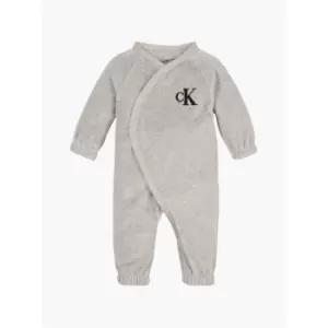 Image of Calvin Klein Jeans Soft Velvet Bodysuit - Grey