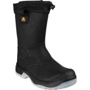 image of Amblers Mens Safety FS209 Water Resistant Pull On Safety Rigger Boots Black Size 8