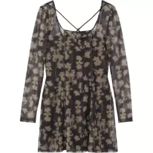 Image of Calvin Klein Jeans Flower Mesh Mini Dress - Multi