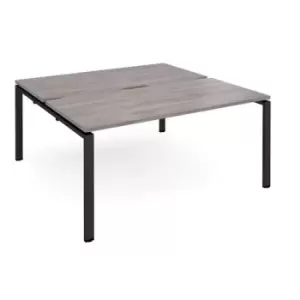Image of Adapt starter units back to back 1600mm x 1600mm - Black frame and grey oak top