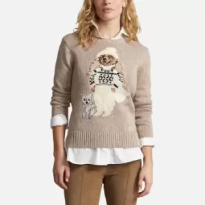 Image of Polo Ralph Lauren Polo Bear Cotton-Blend Jumper - M
