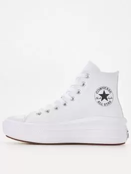 image of Converse Chuck Taylor All Star Move Leather, White, Size 6, Women