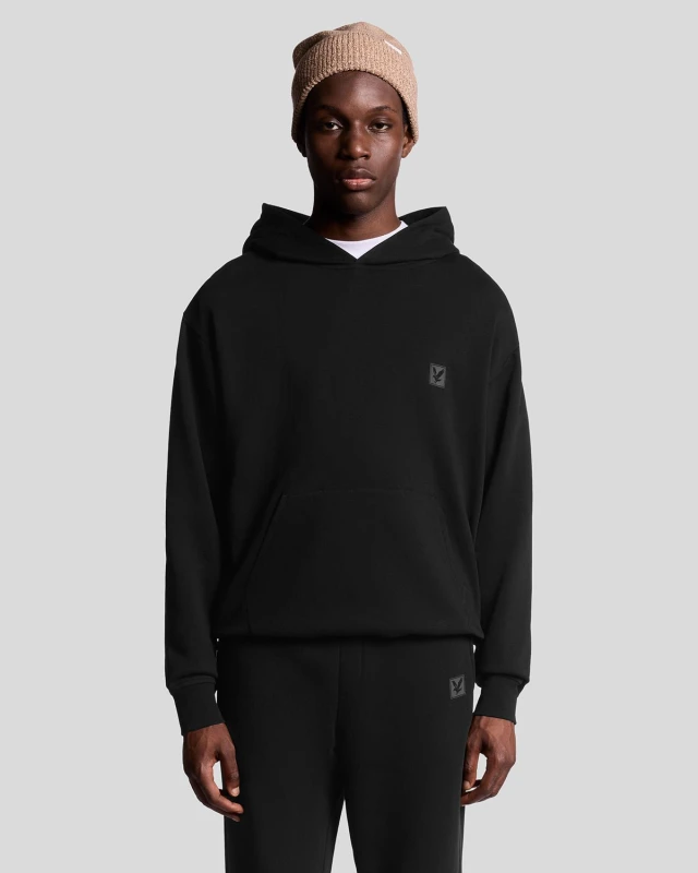 Image of Lyle & Scott Mens Loungewear Pullover Hoodie in Jet Black