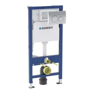 Image of Geberit 1120mm Duofix Frame Delta Concealed Cistern and Delta20 Flush Plate