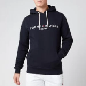 image of Tommy Hilfiger Mens Tommy Logo Hoodie - Sky Captain - XXL - Blue