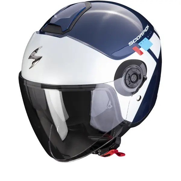 Image of Scorpion Exo-City II Mall Blue-White-Red Jet Helmet XS