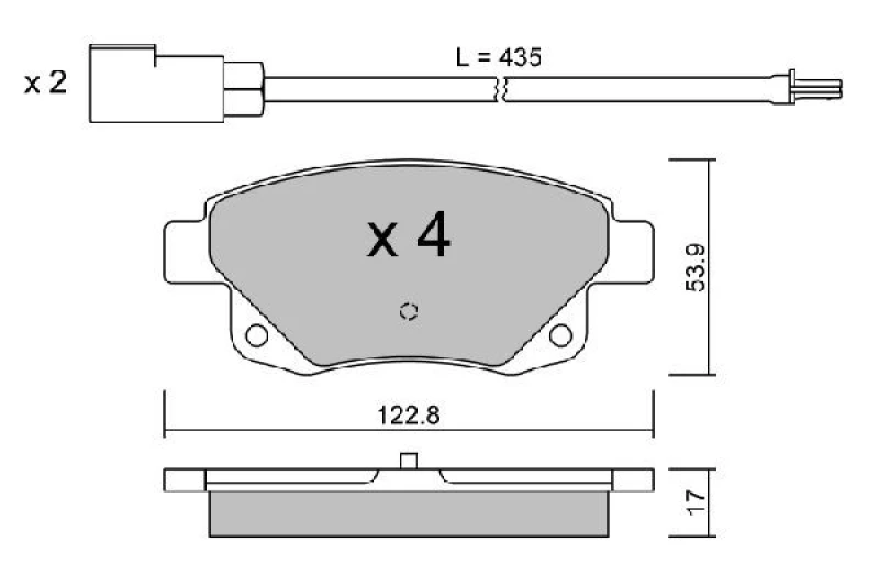 Image of AISIN Brake pad set AISIN BPFO-2005