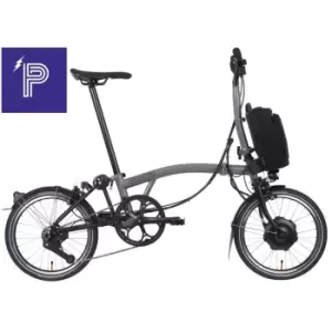 Image of Brompton Electric P Line Urban - Mid Handlebar - Grey