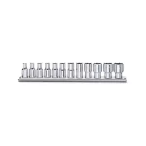 Image of Beta Tools 900MB/SB 12pc 1/4" Square Drive Bi-Hex 12 Point Socket Rail 4 -14mm