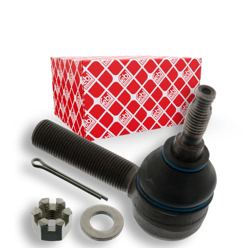 Image of FEBI BILSTEIN 14122 Track rod end OE Turbo NEW, Front Axle Right, with crown nut and split pin Tie Rod End (914)