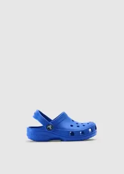 image of Crocs Kids Classic Colour Block Crocs In Bolt Blue