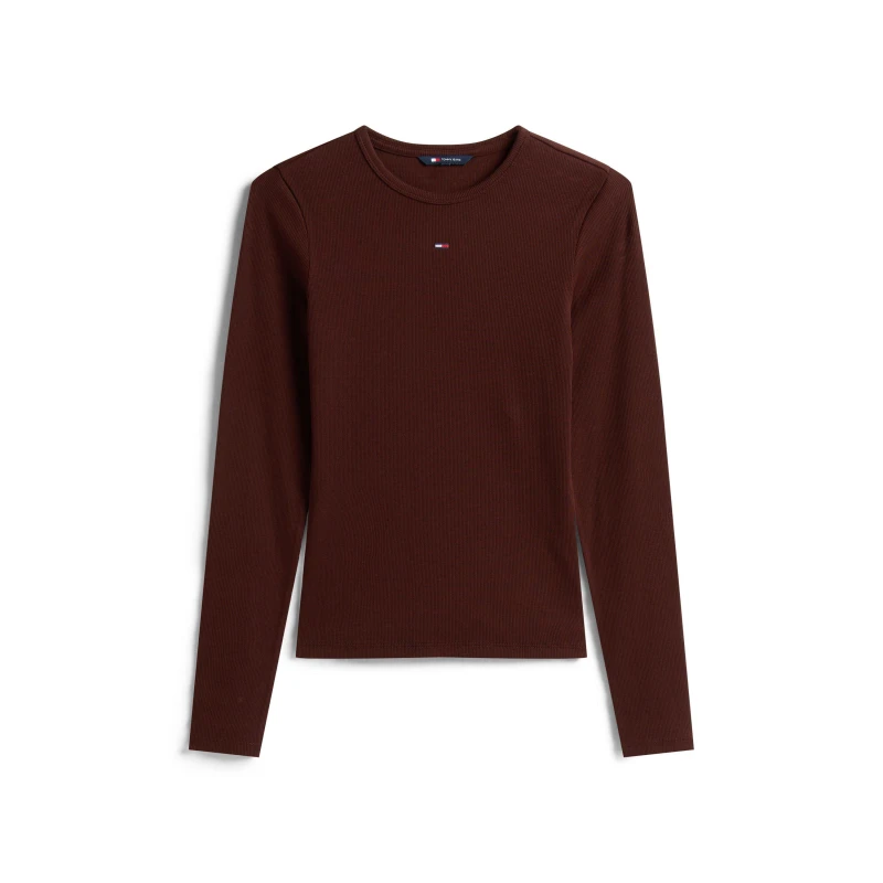Image of Tommy Jeans Long-sleeved T-Shirt Rich Brown female 16 (XL)