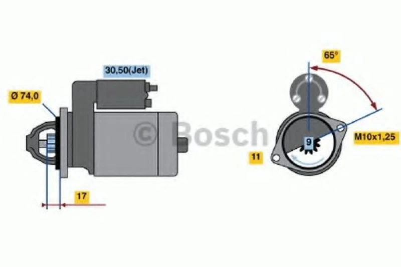 Image of Starter motor Bosch 0 986 021 530