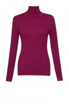 image of French Connection Nicola Knits High Neck Jumper Pink