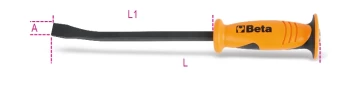 Image of Beta Tools 965 Pry Bar - Flat Curved End - With Handle 600mm 009650016