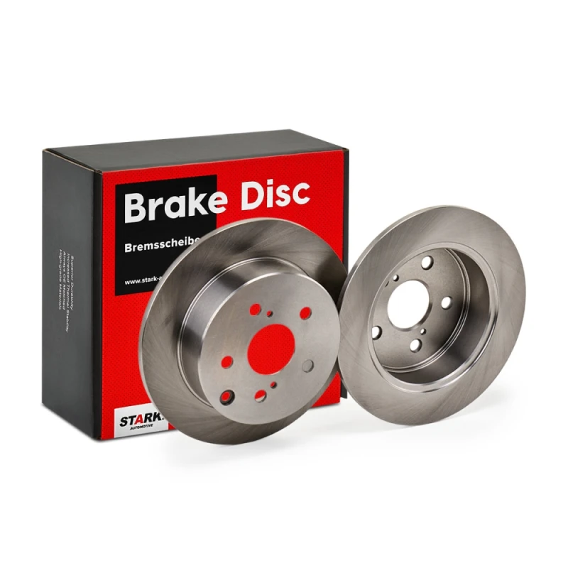 Image of STARK SKBD-0020341 Brake disc Rear Axle, solid, Cast Iron, Uncoated, Untreated, without bolts/screws Cast Iron Brake Disc (82)