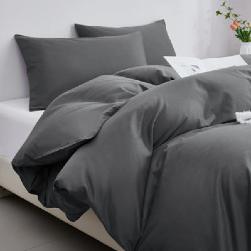 Image of Ezysleep Ezysleep 100% Egyptian Cotton Silver Duvet Cover Set in Grey Size: Super King Grey Super King Unisex 0721545407030
