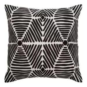 image of Bosie Ozella Black And White Square Cushion