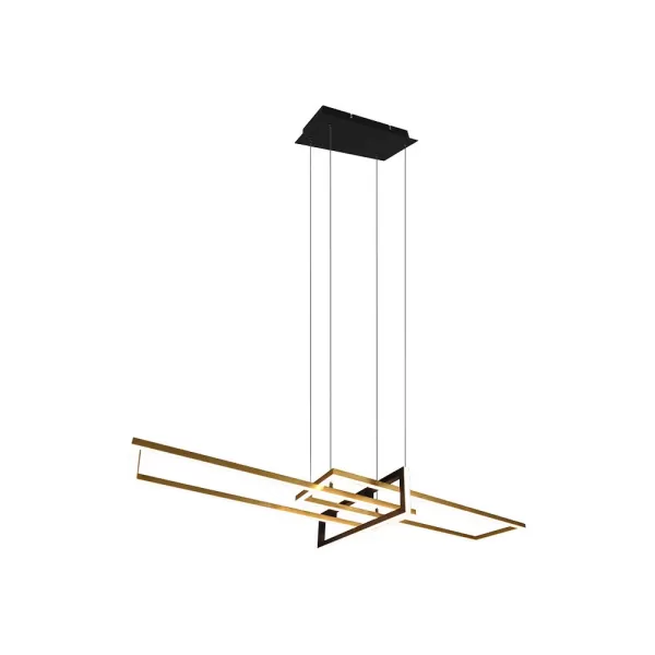 Image of Salinas Modern Bar Pendant Ceiling Light Brass Matt 3000K