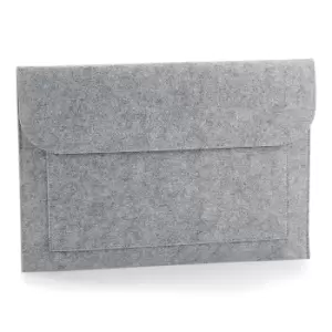 image of BagBase Felt Laptop/Document Slip/Sleeve (One Size) (Grey Melange)