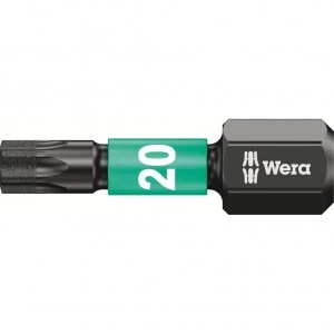 image of Wera Impaktor Torx Screwdriver Bits T20 25mm Pack of 10