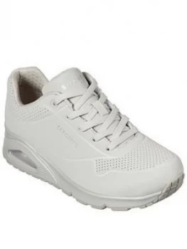 image of Skechers Stand On Air Uno Trainers, White, Size 3, Women