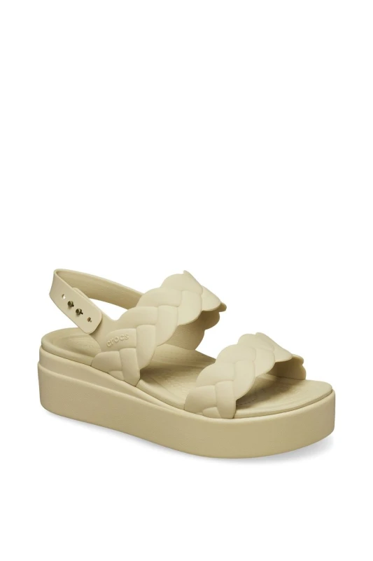 Image of Crocs Women Brooklyn Woven Low Sandals Chai 4