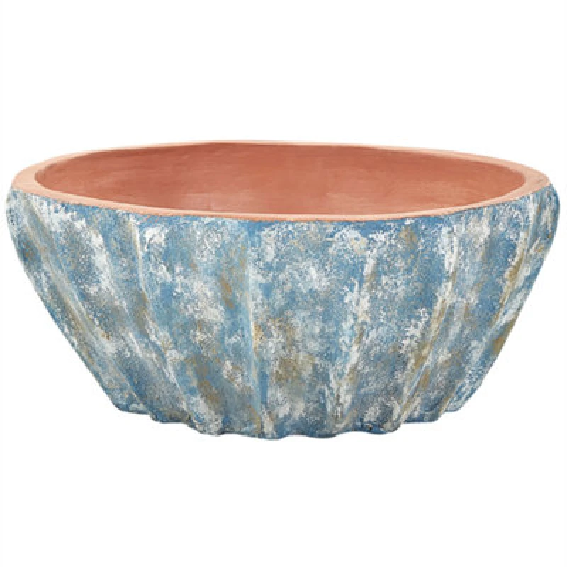 Image of Beliani Plant Pot Ostrya 51cm Blue