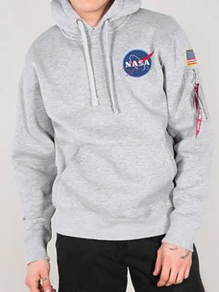 Alpha Industries Space Shuttle Hoodie, grey, Size M