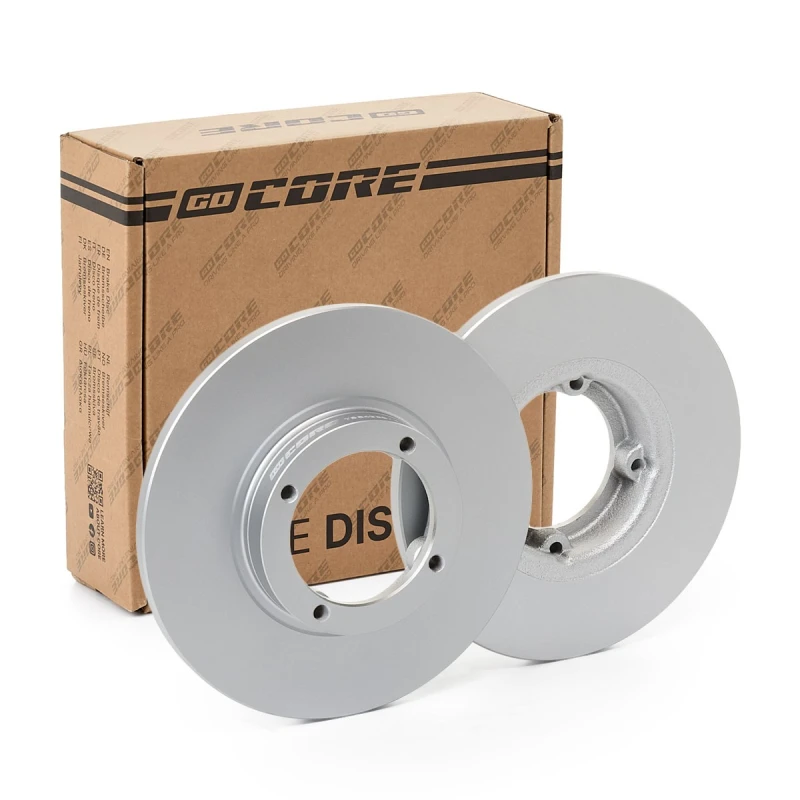 Image of goCORE GCH20592 Brake disc Front Axle, Solid, Cast Iron, Coated, without bolts/screws Cast Iron Brake Disc (82)