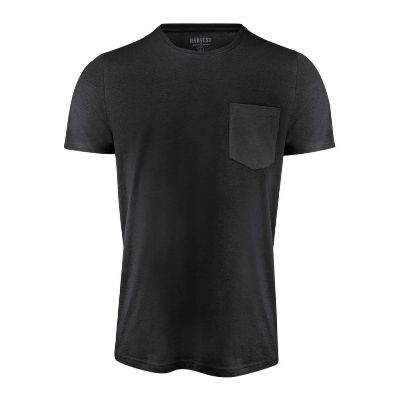 Image of James Harvest Mens Walcott T-Shirt in Black Size: Small Black Male S