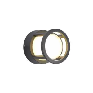 Image of Luminosa Lighting - Round Downlight, 1 x 6W LED, 3000K, 360lm, IP54, Anthracite
