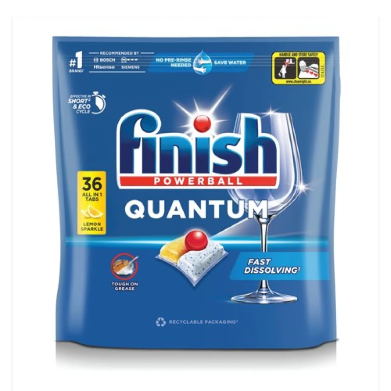 Image of Finish Finish Quantum Lemon Dishwasher Tabs (Pack of 36) 3312419 3312419