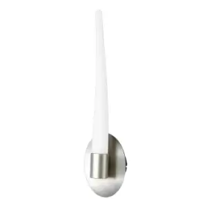 Image of Estalacta Wall Lamp 1 Light GU10 Indoor/Outdoor, Silver/Opal White
