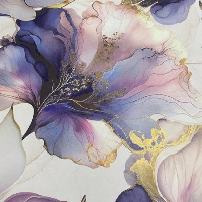 Image of MURIVA Floral Wallpaper Elysian Purple Wall Paper Roll - Muriva WL-212501