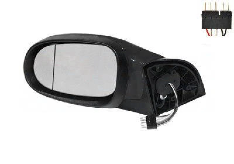 Image of VAN WEZEL 3014807 Wing mirror * HAGUS * Left, black, Heatable Outside Mirror (50)