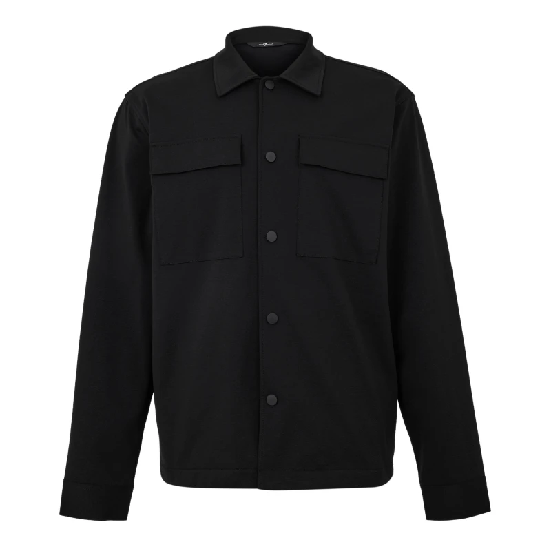 Image of 7 For All Mankind 7FAM Overshirt Sn62 Dbl Knit Black male Small