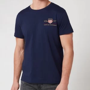Image of Gant Mens Archive Shield T-Shirt - Evening Blue - L