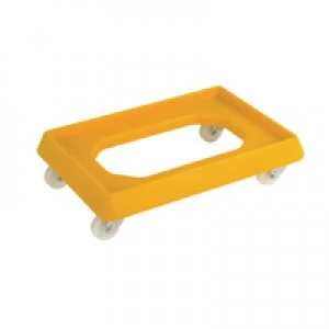 image of Slingsby VFM Yellow Plastic Dolly For 600x400mm Containers 382992