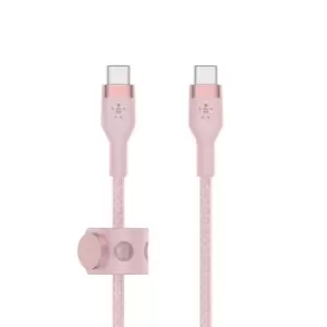 Image of Belkin BOOST↑CHARGE PRO Flex USB cable 1m USB 2.0 USB C Pink