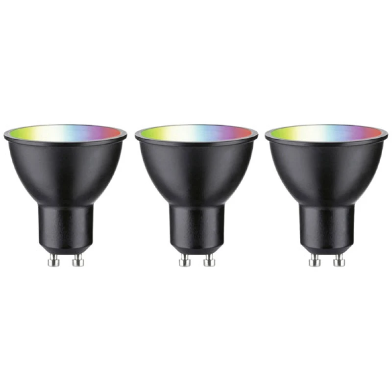 Image of PAULMANN Smart LED Reflector Light Bulb GU10, Pack of 3 4000870291535