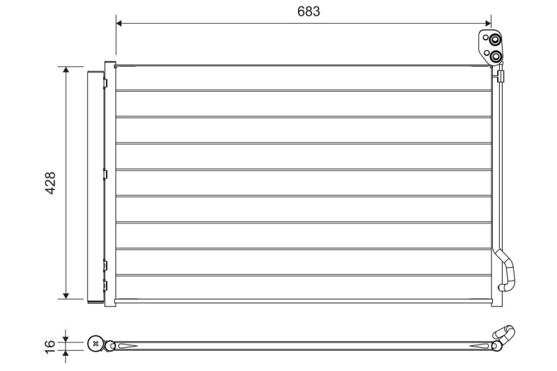 Image of Air conditioning condenser VALEO 822756