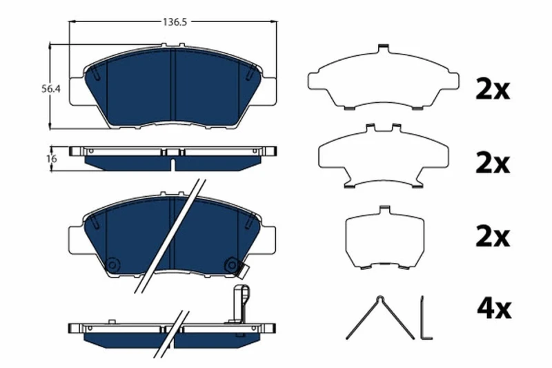 Image of Brake pad set TRW GDB3493BTE