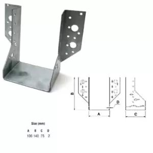 image of Moderix Jiffy Timber Joist Hangers Decking Lofts Roofing Zinc Packs - Size 100 x